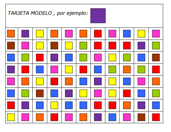 Ficha de estimulación cognitiva para gnosias - Actividad Identificar colores